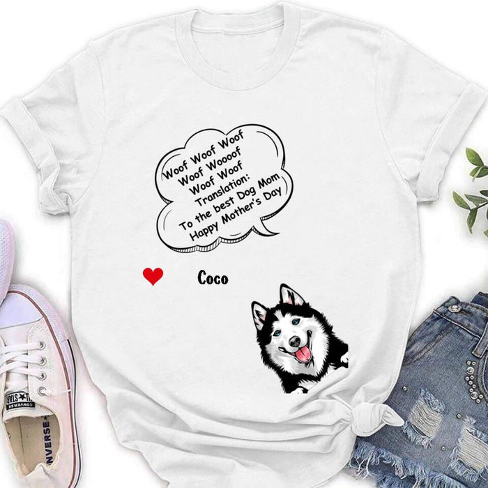 Custom Personalized Dog Shirt/Hoodie/Long sleeve/Sweatshirt - Gift Idea For Father's Day/Mother's Day/Dog Lovers - Upto 6 Dogs - To The Best Dog Mom Happy Mother's Day