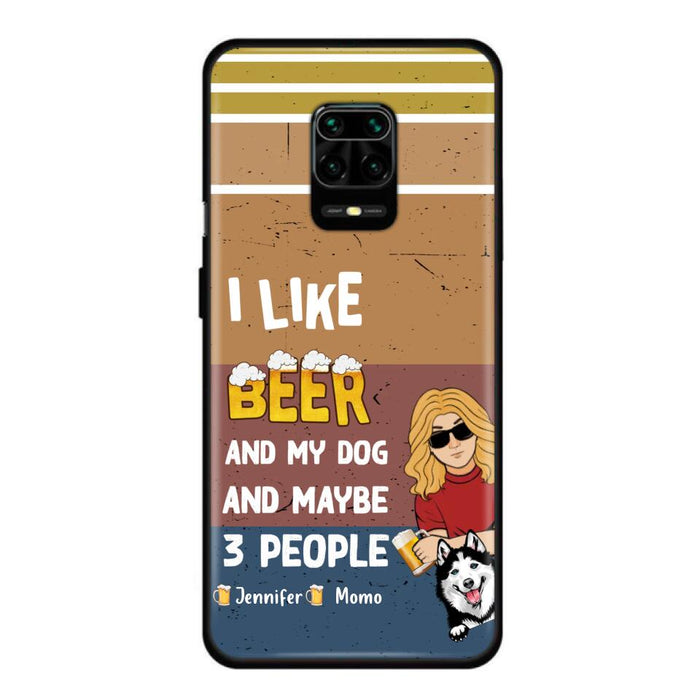 Custom Personalized Dog Phone Case - Upto 4 Dogs - Mother's Day/Father's Day Gift Idea For Dog Lovers - I Like Beer And My Dog And Maybe 3 People - Case For Oppo/Xiaomi/Huawei