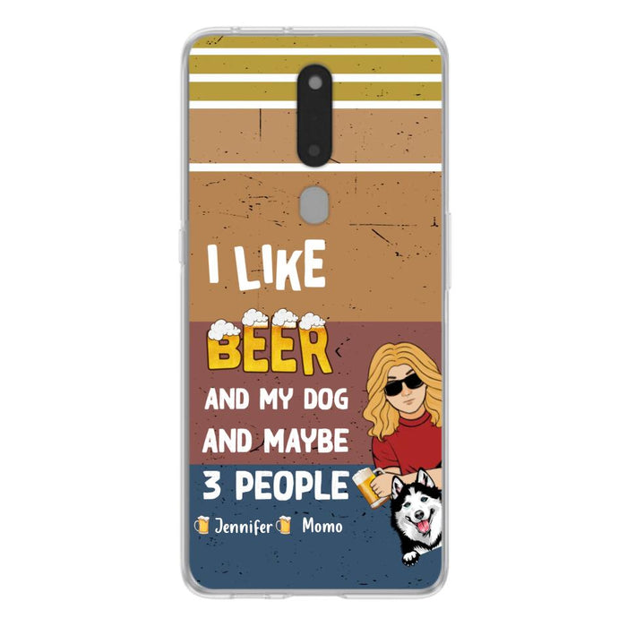 Custom Personalized Dog Phone Case - Upto 4 Dogs - Mother's Day/Father's Day Gift Idea For Dog Lovers - I Like Beer And My Dog And Maybe 3 People - Case For Oppo/Xiaomi/Huawei