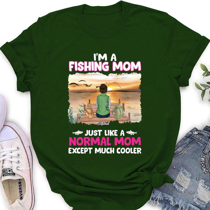 Custom Personalized Fishing Mom T-Shirt/Long Sleeve/Sweatshirt/Hoodie - Mother's Day Gift Idea For Fishing Lovers - I'm A Fishing Mom