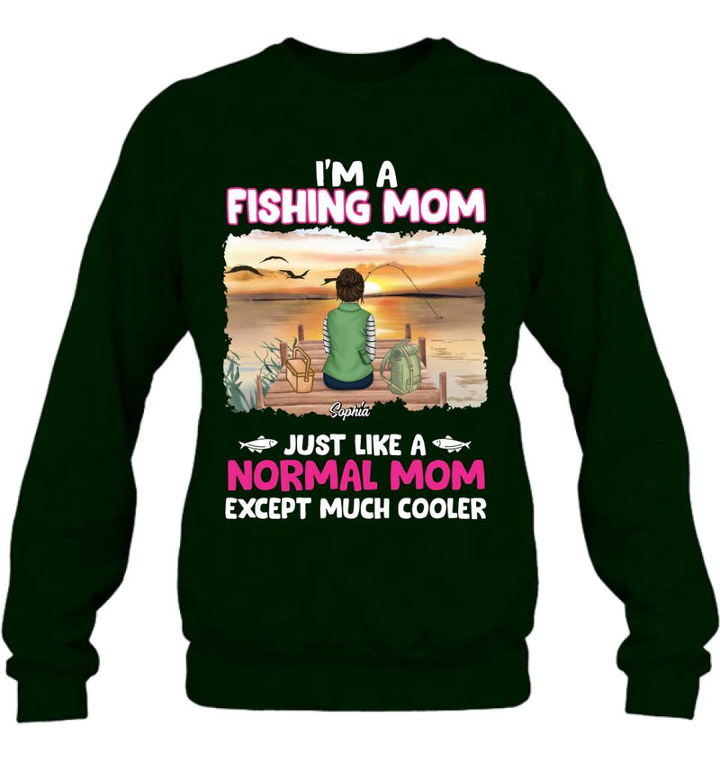 Personalized Fishing Mom T-Shirt/Long Sleeve/Sweatshirt/Hoodie - Mother's Day Gift Idea For Fishing Lovers - I'm A Fishing Mom