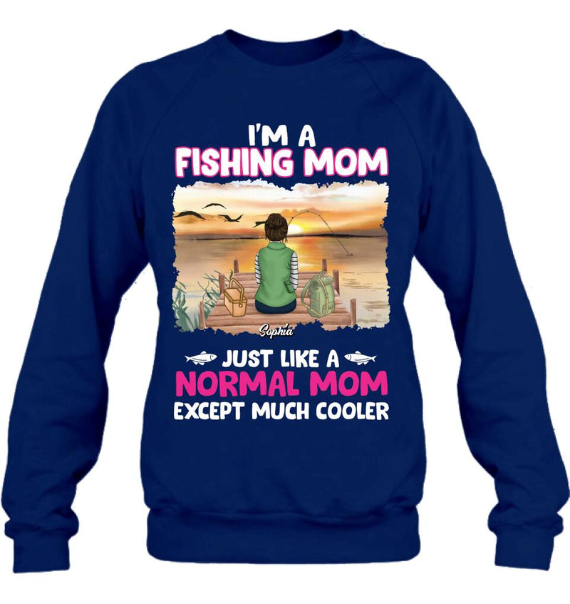 Personalized Fishing Mom T-Shirt/Long Sleeve/Sweatshirt/Hoodie - Mother's Day Gift Idea For Fishing Lovers - I'm A Fishing Mom