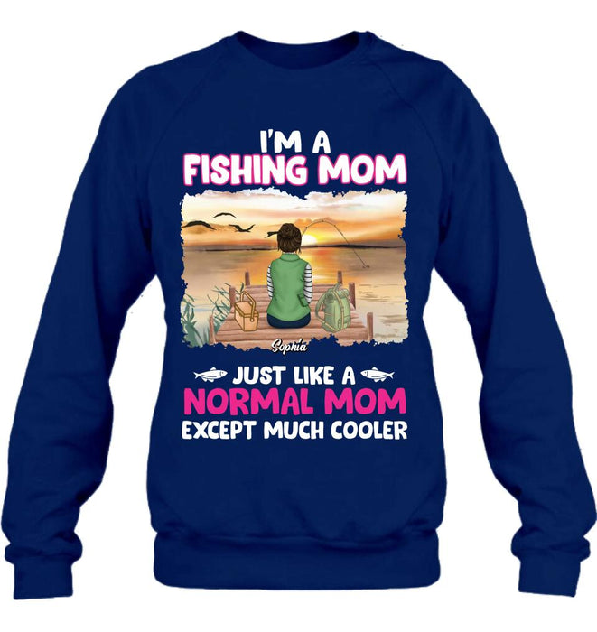 Custom Personalized Fishing Mom T-Shirt/Long Sleeve/Sweatshirt/Hoodie - Mother's Day Gift Idea For Fishing Lovers - I'm A Fishing Mom