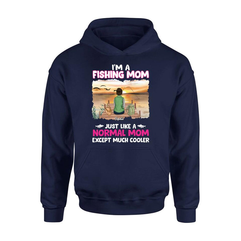Personalized Fishing Mom T-Shirt/Long Sleeve/Sweatshirt/Hoodie - Mother's Day Gift Idea For Fishing Lovers - I'm A Fishing Mom