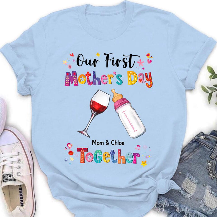 Custom Personalized Onesie/ T-shirt - Gift Idea For Mother's Day - Our First Mother's Day Together