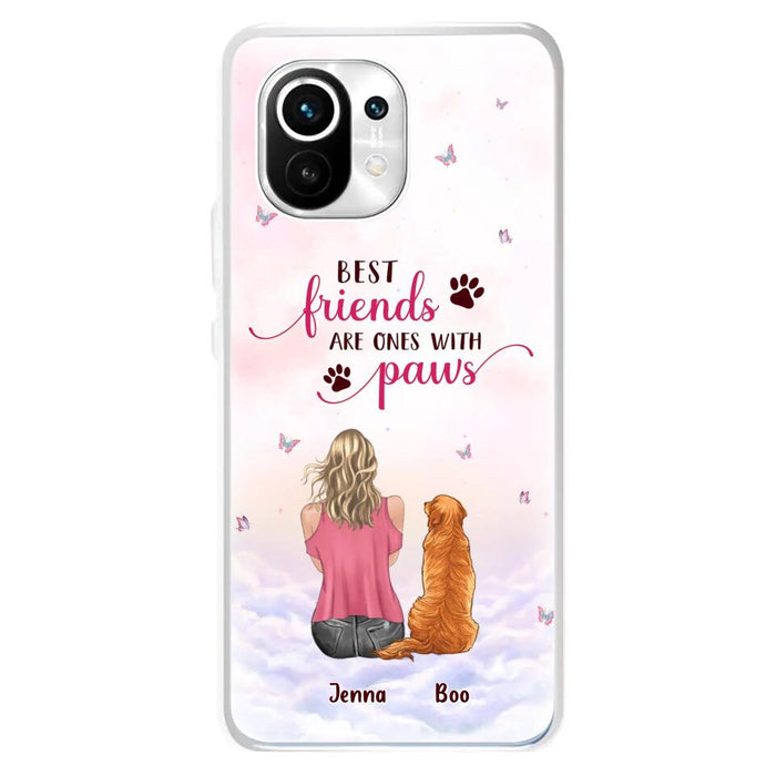 Custom Personalized Dog Mom Phone Case - Upto 5 Dogs - Mother's Day Gift Idea For Dog Lovers - Best Friends Are Ones With Paws - Case for Xiaomi/Oppo/Huawei