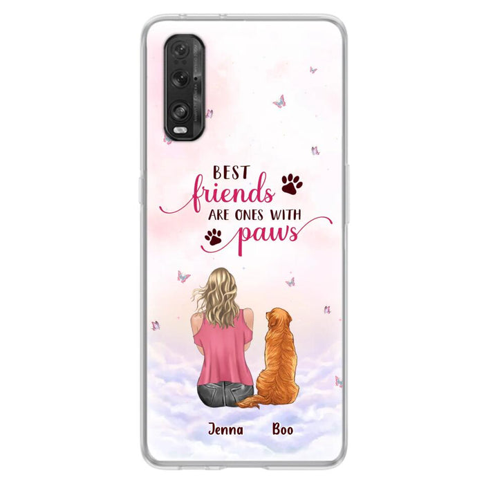 Custom Personalized Dog Mom Phone Case - Upto 5 Dogs - Mother's Day Gift Idea For Dog Lovers - Best Friends Are Ones With Paws - Case for Xiaomi/Oppo/Huawei