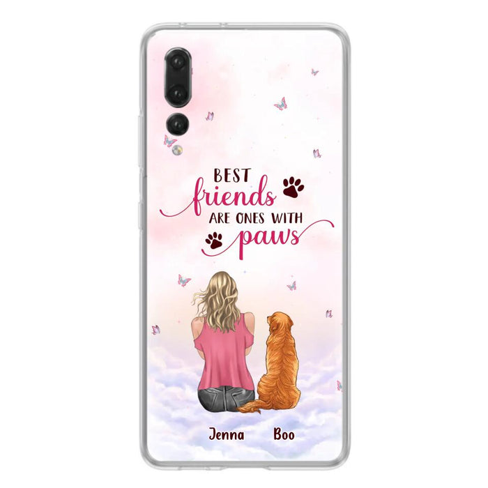 Custom Personalized Dog Mom Phone Case - Upto 5 Dogs - Mother's Day Gift Idea For Dog Lovers - Best Friends Are Ones With Paws - Case for Xiaomi/Oppo/Huawei