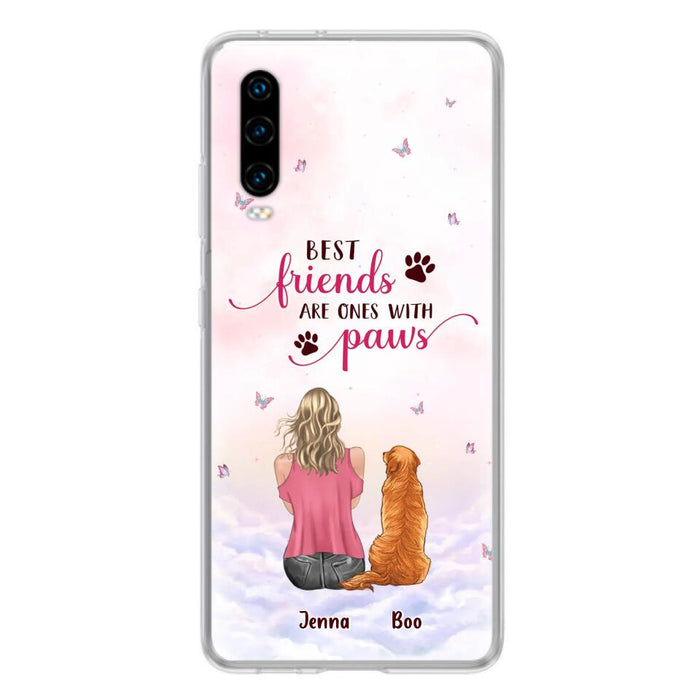 Custom Personalized Dog Mom Phone Case - Upto 5 Dogs - Mother's Day Gift Idea For Dog Lovers - Best Friends Are Ones With Paws - Case for Xiaomi/Oppo/Huawei