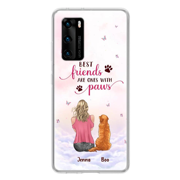 Custom Personalized Dog Mom Phone Case - Upto 5 Dogs - Mother's Day Gift Idea For Dog Lovers - Best Friends Are Ones With Paws - Case for Xiaomi/Oppo/Huawei