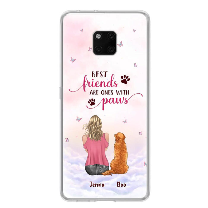 Custom Personalized Dog Mom Phone Case - Upto 5 Dogs - Mother's Day Gift Idea For Dog Lovers - Best Friends Are Ones With Paws - Case for Xiaomi/Oppo/Huawei