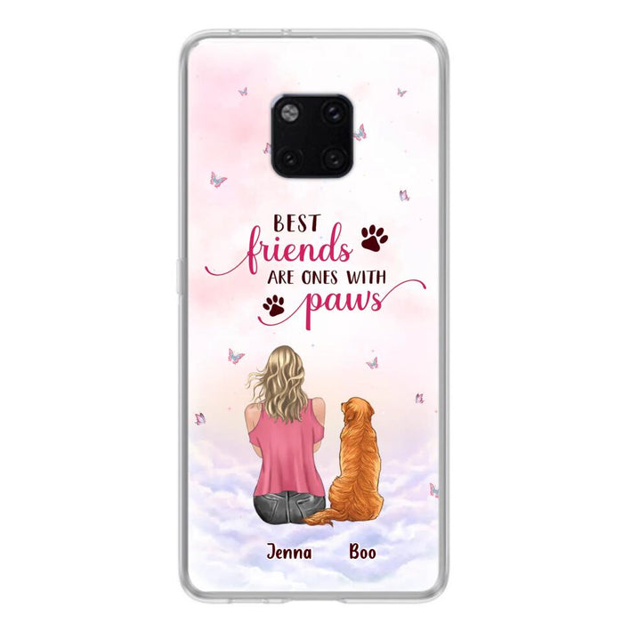 Custom Personalized Dog Mom Phone Case - Upto 5 Dogs - Mother's Day Gift Idea For Dog Lovers - Best Friends Are Ones With Paws - Case for Xiaomi/Oppo/Huawei