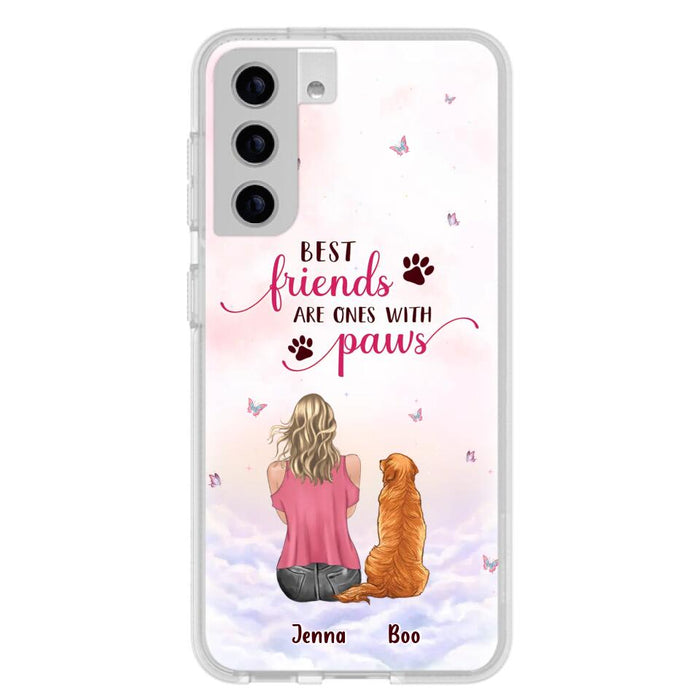 Custom Personalized Dog Mom Phone Case - Upto 5 Dogs - Mother's Day Gift Idea For Dog Lovers - Best Friends Are Ones With Paws - Case for iPhone/Samsung