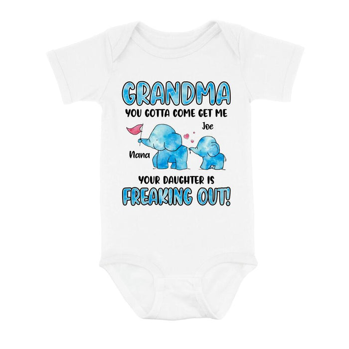 Personalized Mother's Day Baby Onesie - Gift Idea For Mother's Day/Baby - Grandma You Gotta Come Get Me