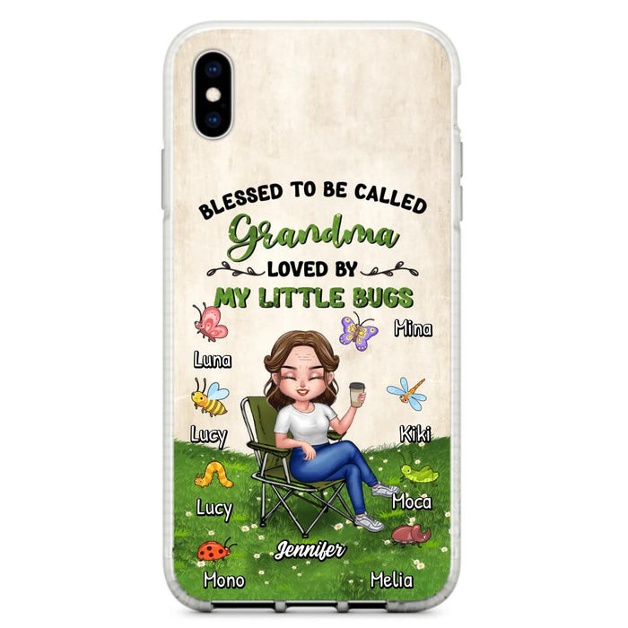 Custom Personalized Grandma Phone Case - Upto 8 Bugs - Gift Idea For Mother's Day/Garden Lovers - Blessed To Be Called Grandma Loved By My Little Bugs - Case For iPhone & Samsung