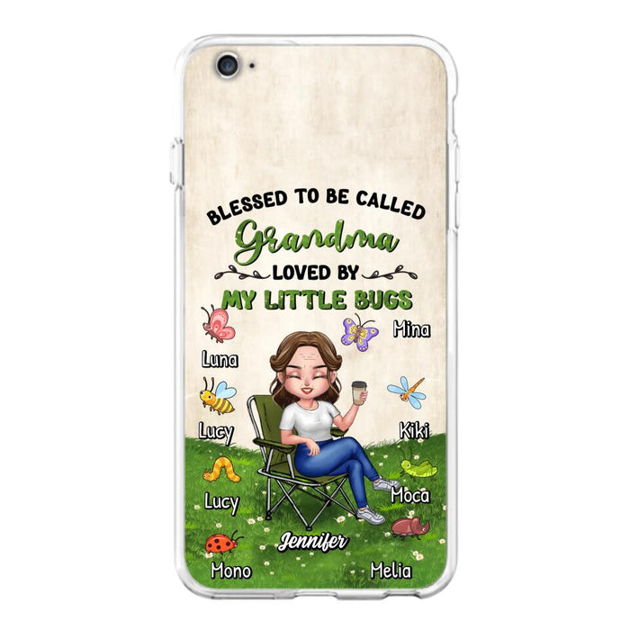 Custom Personalized Grandma Phone Case - Upto 8 Bugs - Gift Idea For Mother's Day/Garden Lovers - Blessed To Be Called Grandma Loved By My Little Bugs - Case For iPhone & Samsung