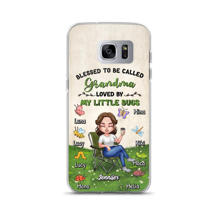 Custom Personalized Grandma Phone Case - Upto 8 Bugs - Gift Idea For Mother's Day/Garden Lovers - Blessed To Be Called Grandma Loved By My Little Bugs - Case For iPhone & Samsung