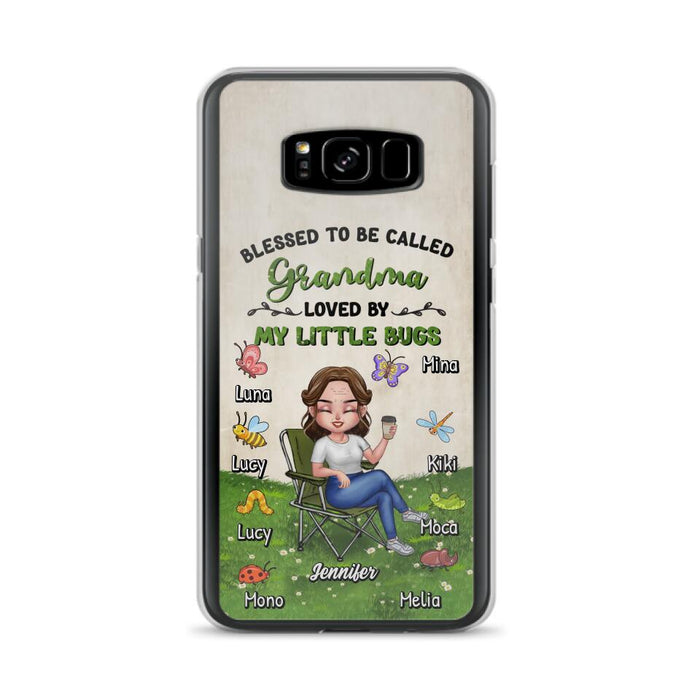 Custom Personalized Grandma Phone Case - Upto 8 Bugs - Gift Idea For Mother's Day/Garden Lovers - Blessed To Be Called Grandma Loved By My Little Bugs - Case For iPhone & Samsung