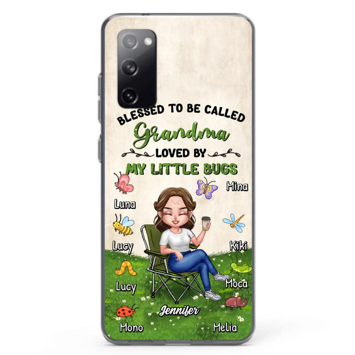 Custom Personalized Grandma Phone Case - Upto 8 Bugs - Gift Idea For Mother's Day/Garden Lovers - Blessed To Be Called Grandma Loved By My Little Bugs - Case For iPhone & Samsung