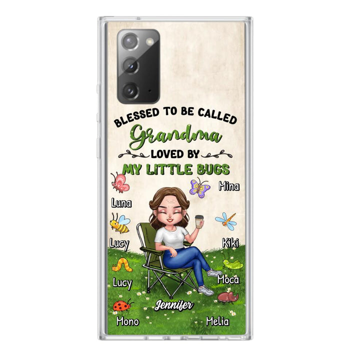 Custom Personalized Grandma Phone Case - Upto 8 Bugs - Gift Idea For Mother's Day/Garden Lovers - Blessed To Be Called Grandma Loved By My Little Bugs - Case For iPhone & Samsung