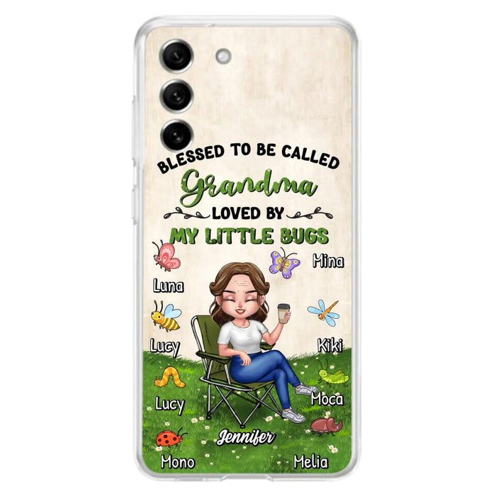 Custom Personalized Grandma Phone Case - Upto 8 Bugs - Gift Idea For Mother's Day/Garden Lovers - Blessed To Be Called Grandma Loved By My Little Bugs - Case For iPhone & Samsung