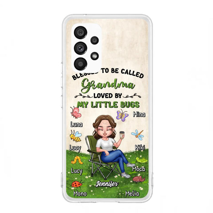 Custom Personalized Grandma Phone Case - Upto 8 Bugs - Gift Idea For Mother's Day/Garden Lovers - Blessed To Be Called Grandma Loved By My Little Bugs - Case For iPhone & Samsung