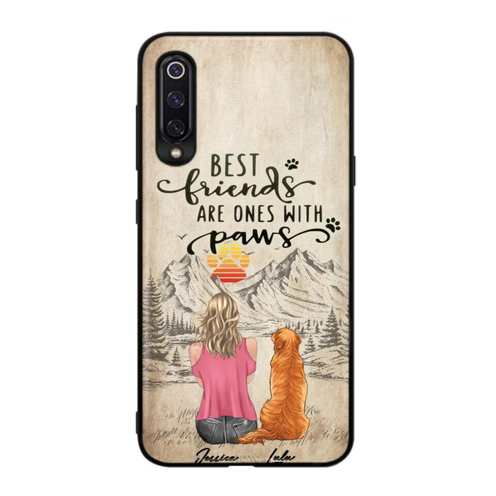 Custom Personalized Dog Mom Phone Case - Upto 5 Dogs - Gift Idea For Mother's Day/Dog Lovers - Best Friends Are Ones With Paws - Case For Xiaomi/ Oppo/ Huawei