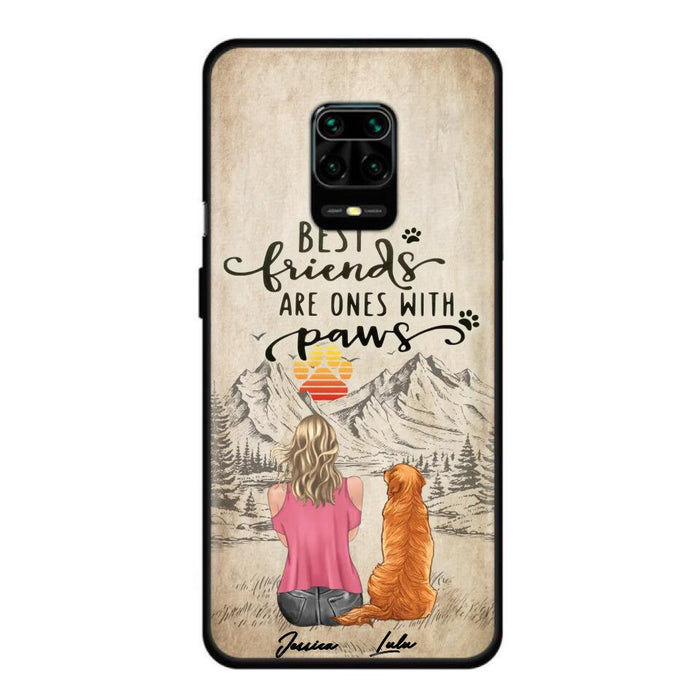 Custom Personalized Dog Mom Phone Case - Upto 5 Dogs - Gift Idea For Mother's Day/Dog Lovers - Best Friends Are Ones With Paws - Case For Xiaomi/ Oppo/ Huawei