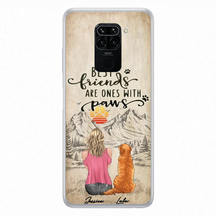 Custom Personalized Dog Mom Phone Case - Upto 5 Dogs - Gift Idea For Mother's Day/Dog Lovers - Best Friends Are Ones With Paws - Case For Xiaomi/ Oppo/ Huawei