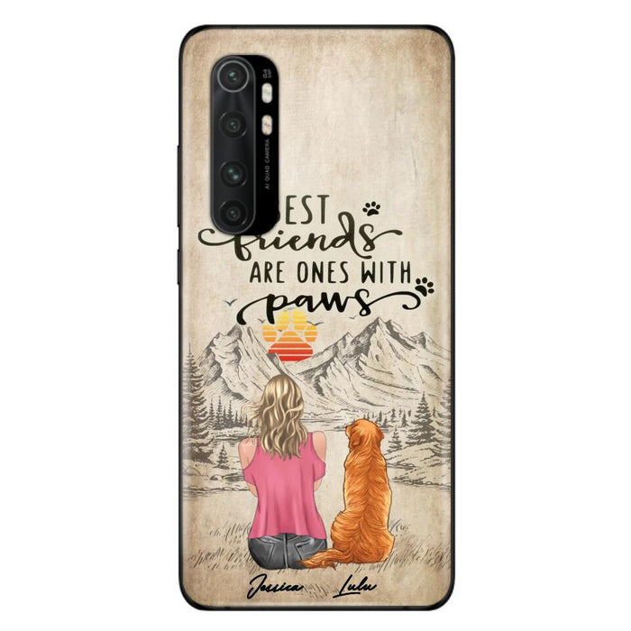 Custom Personalized Dog Mom Phone Case - Upto 5 Dogs - Gift Idea For Mother's Day/Dog Lovers - Best Friends Are Ones With Paws - Case For Xiaomi/ Oppo/ Huawei