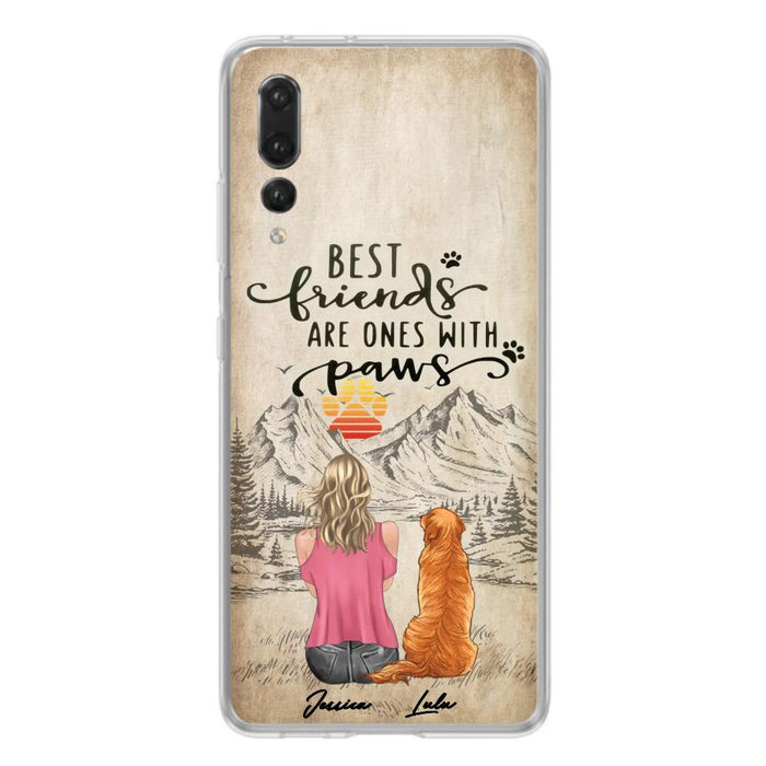 Custom Personalized Dog Mom Phone Case - Upto 5 Dogs - Gift Idea For Mother's Day/Dog Lovers - Best Friends Are Ones With Paws - Case For Xiaomi/ Oppo/ Huawei