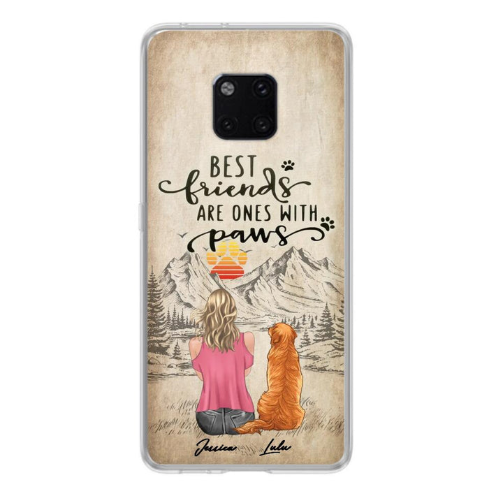 Custom Personalized Dog Mom Phone Case - Upto 5 Dogs - Gift Idea For Mother's Day/Dog Lovers - Best Friends Are Ones With Paws - Case For Xiaomi/ Oppo/ Huawei