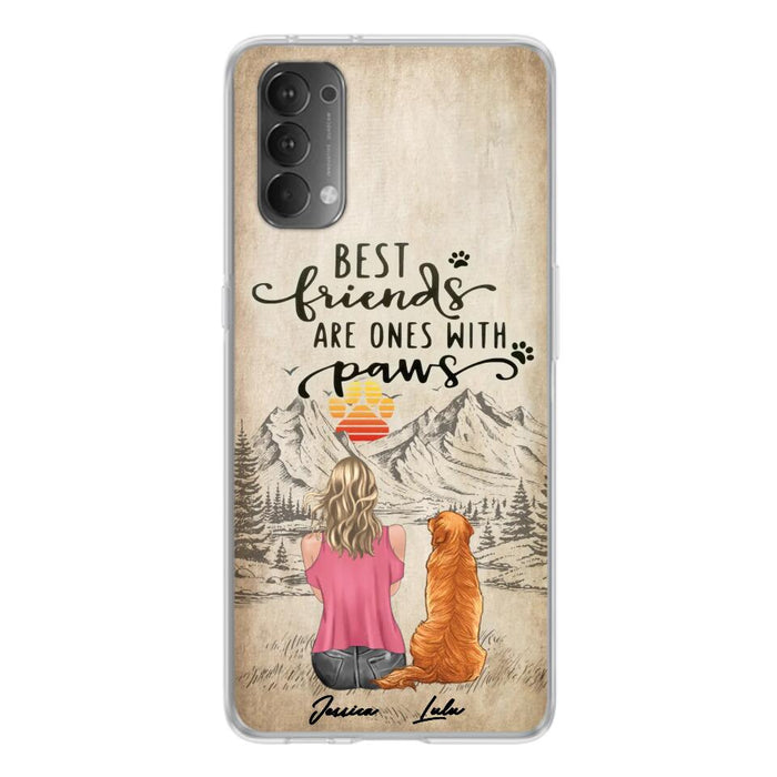 Custom Personalized Dog Mom Phone Case - Upto 5 Dogs - Gift Idea For Mother's Day/Dog Lovers - Best Friends Are Ones With Paws - Case For Xiaomi/ Oppo/ Huawei