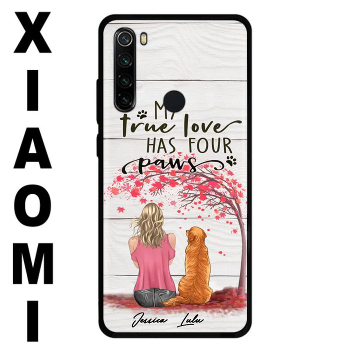 Custom Personalized Dog Mom Phone Case - Upto 5 Dogs - Gift Idea For Mother's Day/Dog Lovers - My True Love Has Four Paws - Case For Xiaomi/ Oppo/ Huawei