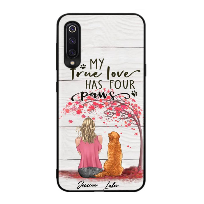 Custom Personalized Dog Mom Phone Case - Upto 5 Dogs - Gift Idea For Mother's Day/Dog Lovers - My True Love Has Four Paws - Case For Xiaomi/ Oppo/ Huawei