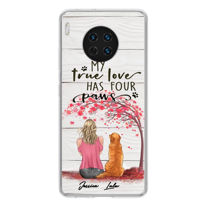 Custom Personalized Dog Mom Phone Case - Upto 5 Dogs - Gift Idea For Mother's Day/Dog Lovers - My True Love Has Four Paws - Case For Xiaomi/ Oppo/ Huawei