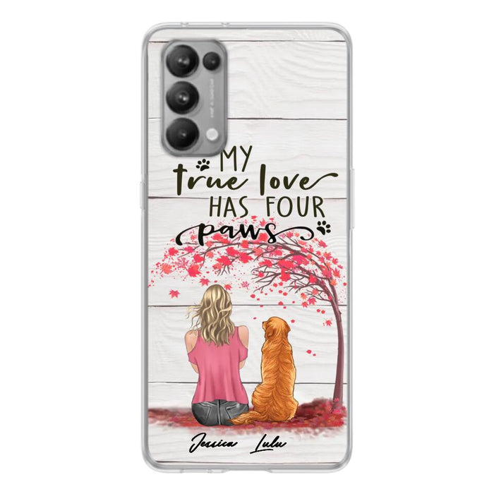 Custom Personalized Dog Mom Phone Case - Upto 5 Dogs - Gift Idea For Mother's Day/Dog Lovers - My True Love Has Four Paws - Case For Xiaomi/ Oppo/ Huawei