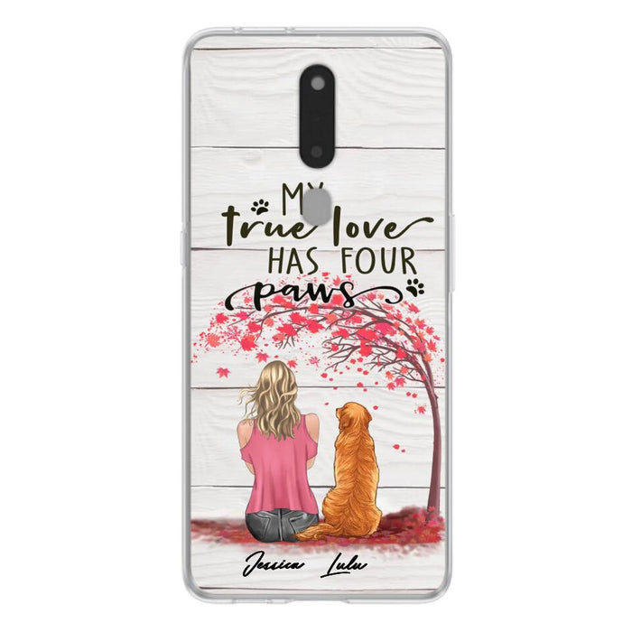 Custom Personalized Dog Mom Phone Case - Upto 5 Dogs - Gift Idea For Mother's Day/Dog Lovers - My True Love Has Four Paws - Case For Xiaomi/ Oppo/ Huawei