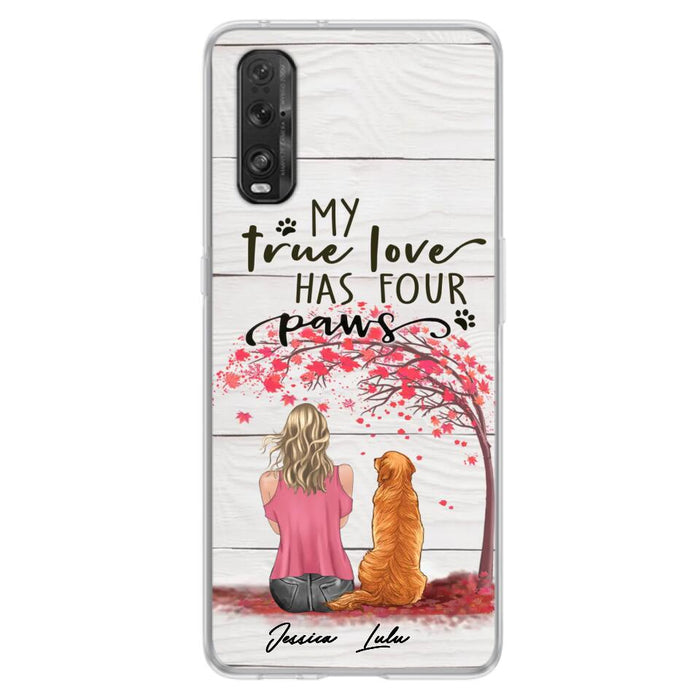 Custom Personalized Dog Mom Phone Case - Upto 5 Dogs - Gift Idea For Mother's Day/Dog Lovers - My True Love Has Four Paws - Case For Xiaomi/ Oppo/ Huawei