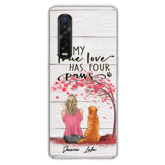 Custom Personalized Dog Mom Phone Case - Upto 5 Dogs - Gift Idea For Mother's Day/Dog Lovers - My True Love Has Four Paws - Case For Xiaomi/ Oppo/ Huawei