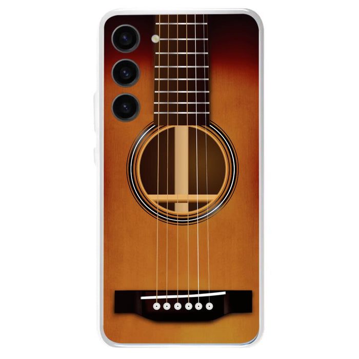 Custom Personalized Acoustic/Electric Guitar Phone Case - Best Gift For Guitarist - Case For iPhone And Samsung