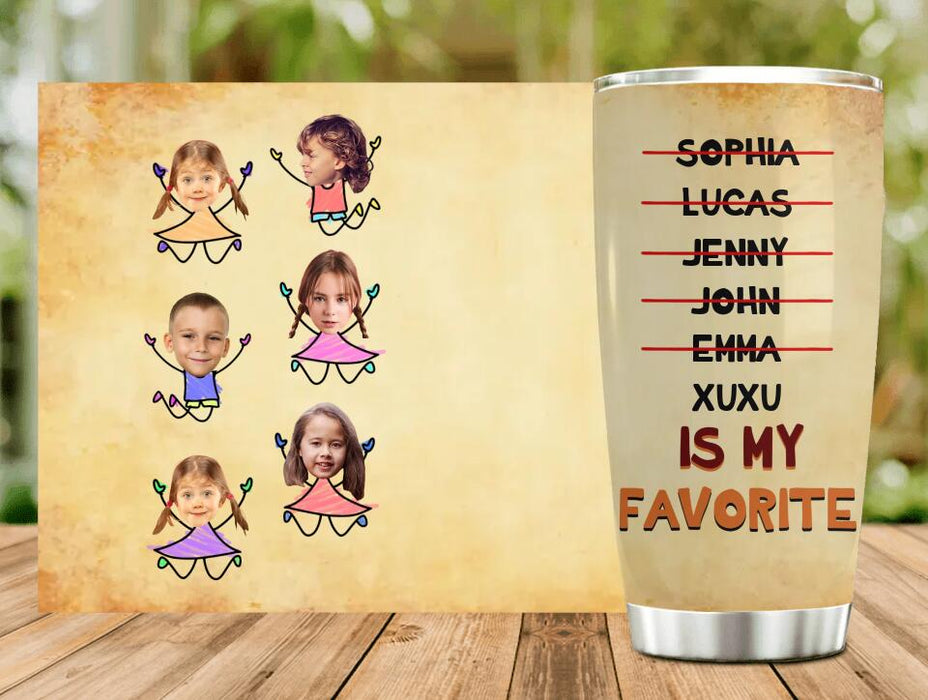 Custom Personalized Grandma Favorite Child Tumbler - Gift Idea For Grandma/Mother's Day - Upto 6 Kids