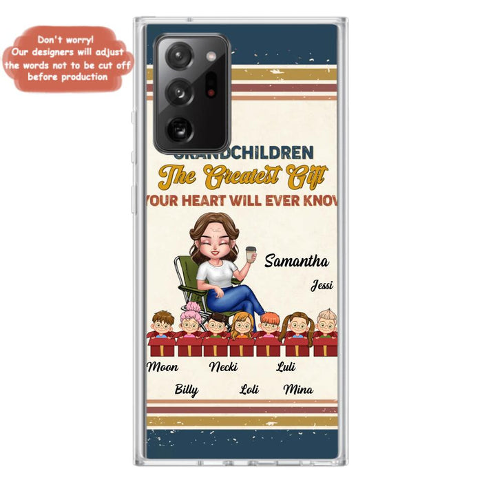 Custom Personalized Grandma Phone Case - Gift Idea For Grandma/Mother's Day - Up To 7 Kids - Grandchildren The Greatest Gift Your Heart Will Ever Know - Cases For iPhone/Samsung