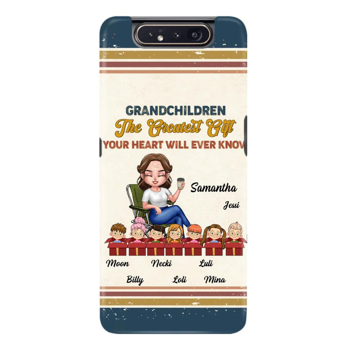 Custom Personalized Grandma Phone Case - Gift Idea For Grandma/Mother's Day - Up To 7 Kids - Grandchildren The Greatest Gift Your Heart Will Ever Know - Cases For iPhone/Samsung