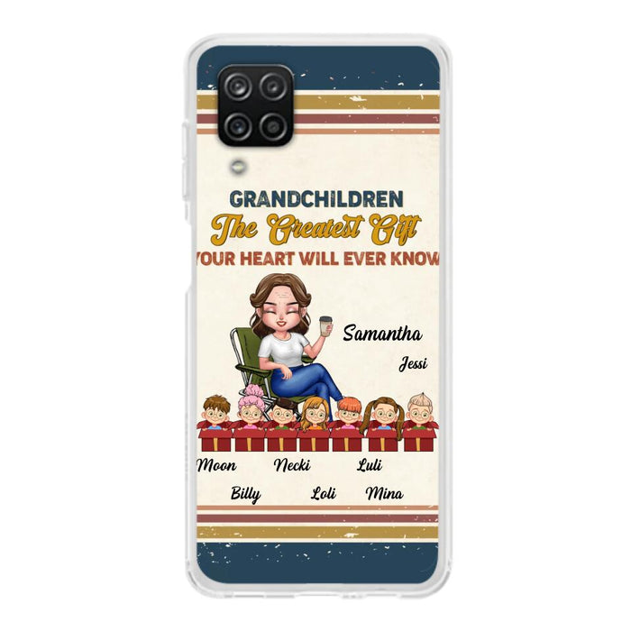 Custom Personalized Grandma Phone Case - Gift Idea For Grandma/Mother's Day - Up To 7 Kids - Grandchildren The Greatest Gift Your Heart Will Ever Know - Cases For iPhone/Samsung