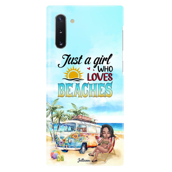 Custom Personalized Beach Girl Phone Case - Gift For Beach Girls/Beach Lovers - Just A Girl Who Loves Beaches - Cases For iPhone/Samsung