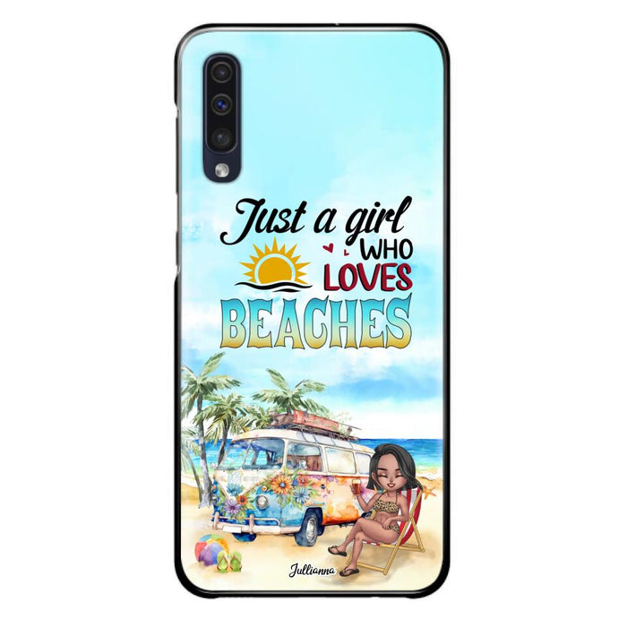 Custom Personalized Beach Girl Phone Case - Gift For Beach Girls/Beach Lovers - Just A Girl Who Loves Beaches - Cases For iPhone/Samsung