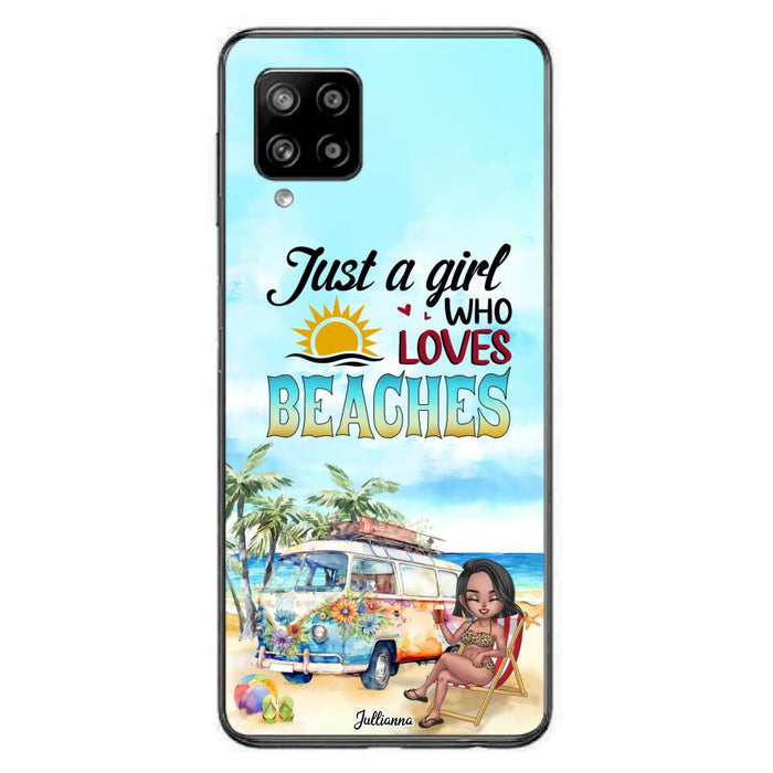 Custom Personalized Beach Girl Phone Case - Gift For Beach Girls/Beach Lovers - Just A Girl Who Loves Beaches - Cases For iPhone/Samsung