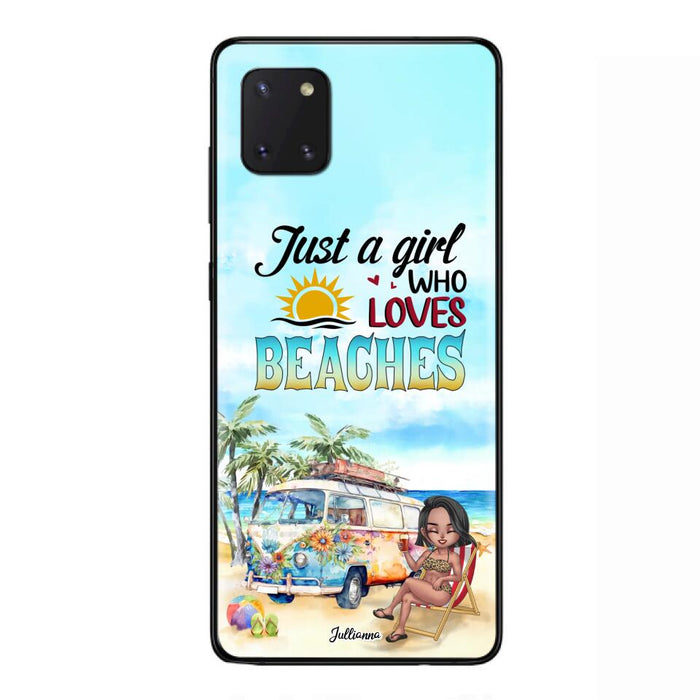 Custom Personalized Beach Girl Phone Case - Gift For Beach Girls/Beach Lovers - Just A Girl Who Loves Beaches - Cases For iPhone/Samsung