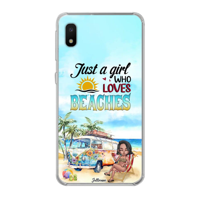 Custom Personalized Beach Girl Phone Case - Gift For Beach Girls/Beach Lovers - Just A Girl Who Loves Beaches - Cases For iPhone/Samsung